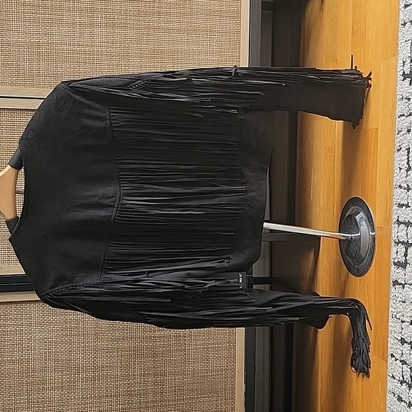 Forever 21 Black Suede Fringe Jacket - Picture 6 of 8